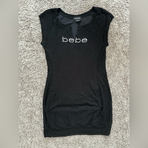 bebe Tops - Bebe Short Sleeve Shirt with Swarovski Crystals